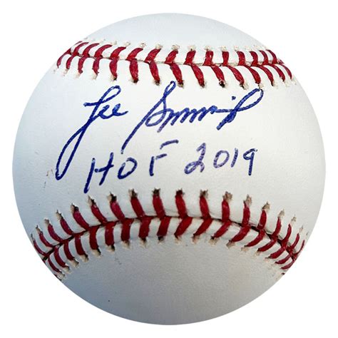 lee smith autographed baseball